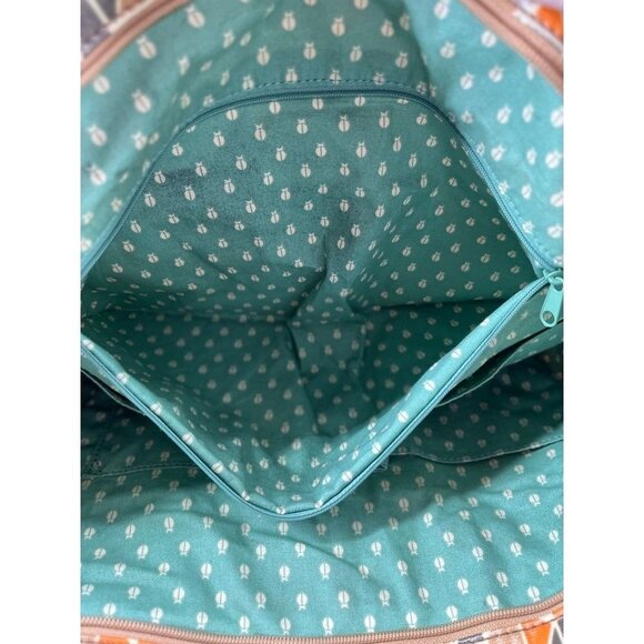 Fossil Key-Per Coated Floral Shoulder Bag Large Leather Trim Color Block - Picture 15 of 16